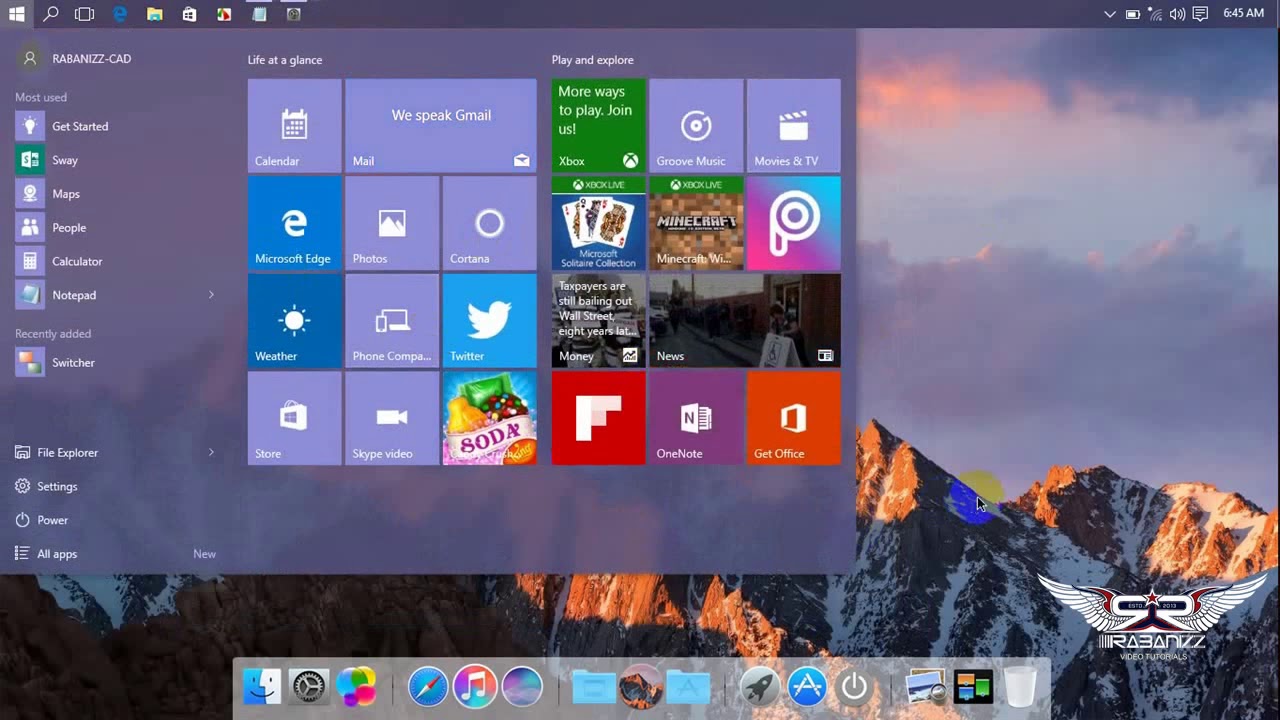 Windows Mac Theme For Windows 10 - peaklasopa